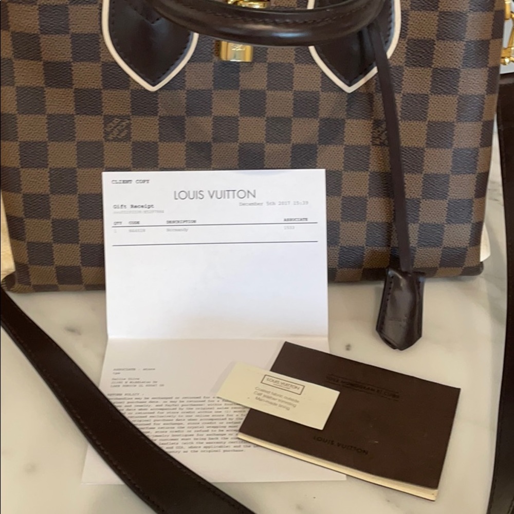 Louis Vuitton Normandy Damier Canvas Satchel Ivory - Picture 16 of 16